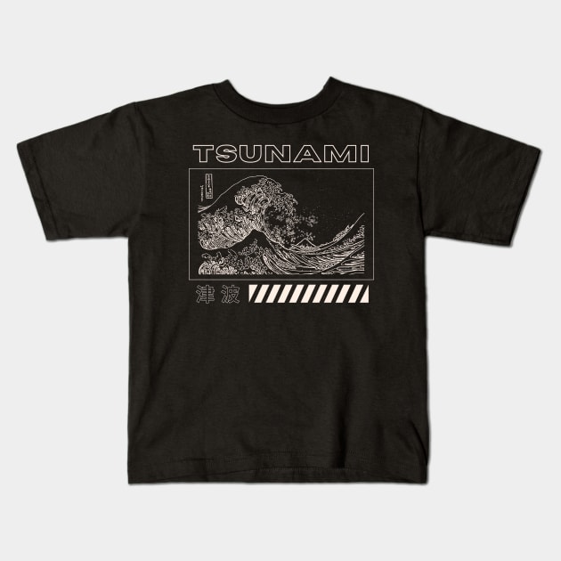 Japan tsunami Kids T-Shirt by NexWave Store